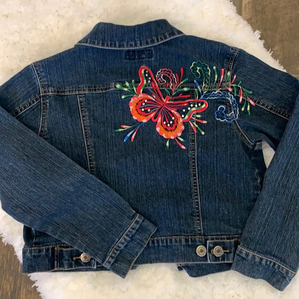 Girls Gorgeous Embroidered Jean Jacket